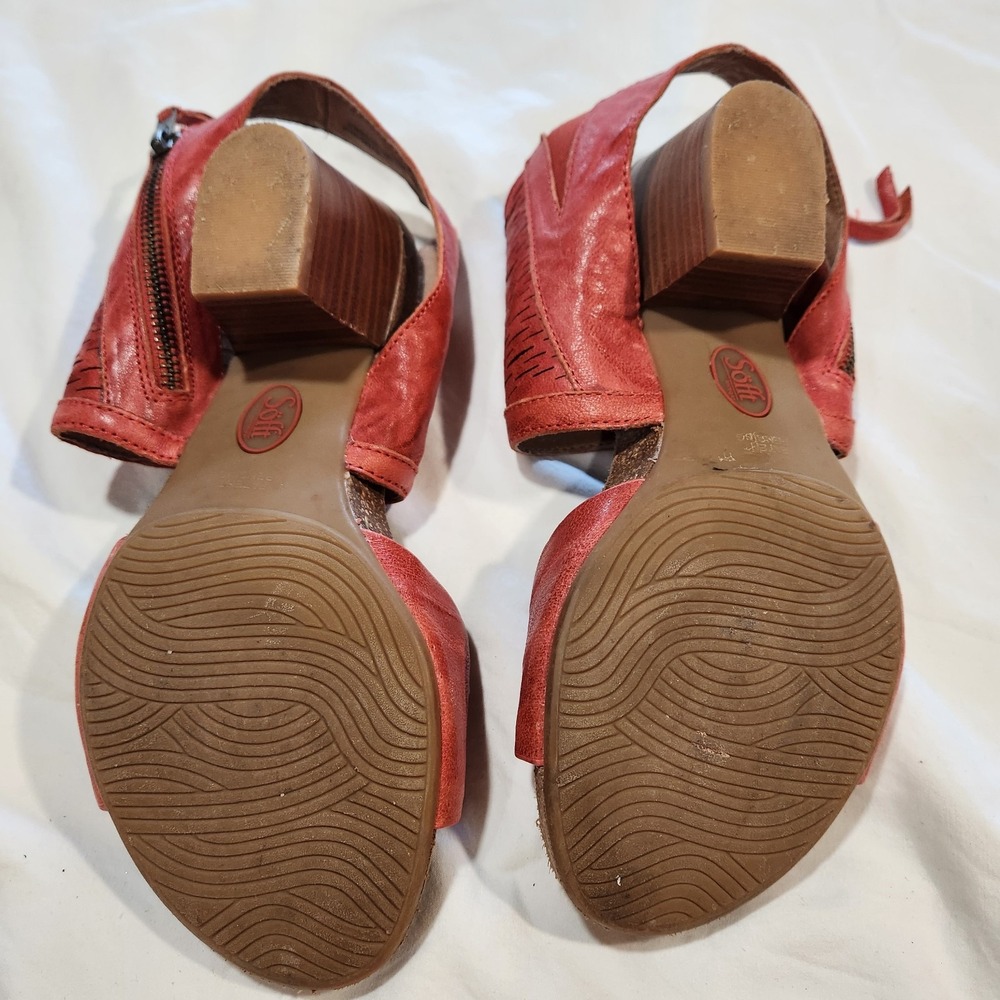Sofft Milan Ankle Cuff Rustic Red Sandal size 7.5 - Picture 4 of 4